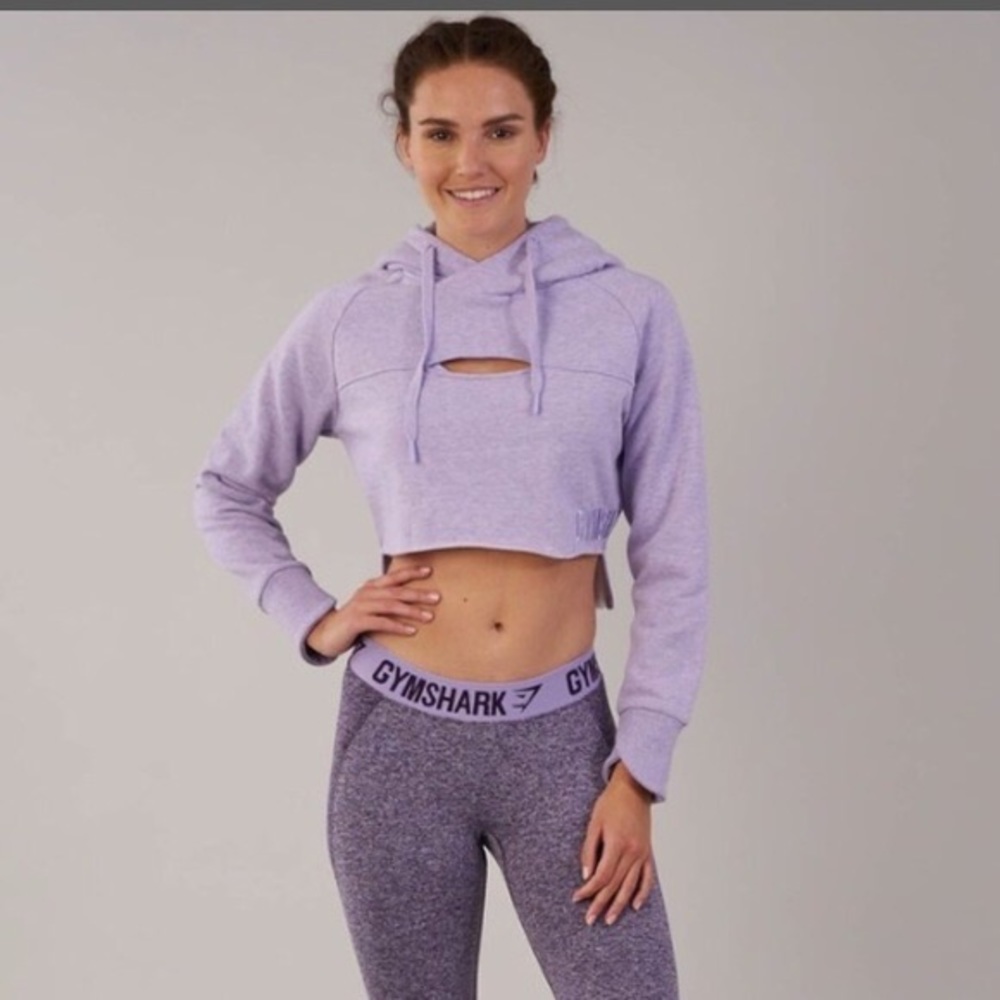 Gymshark Primary Cropped Raw Edge Hoodie